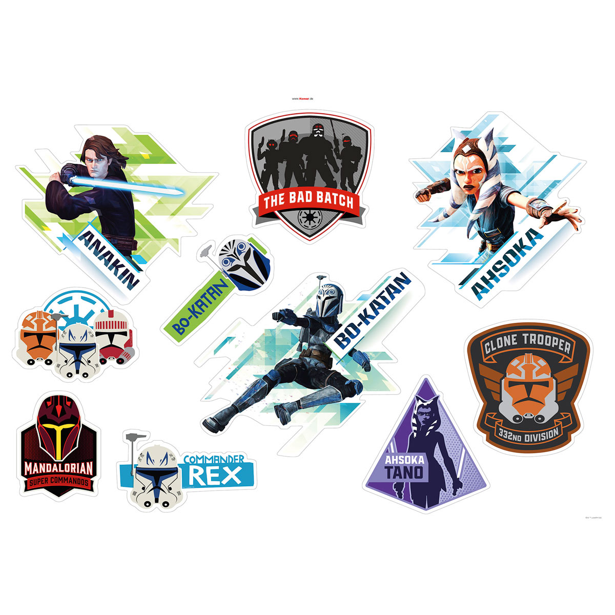 Komar  Wandtattoo Clone Wars Badges 100x70 cm Bild 2