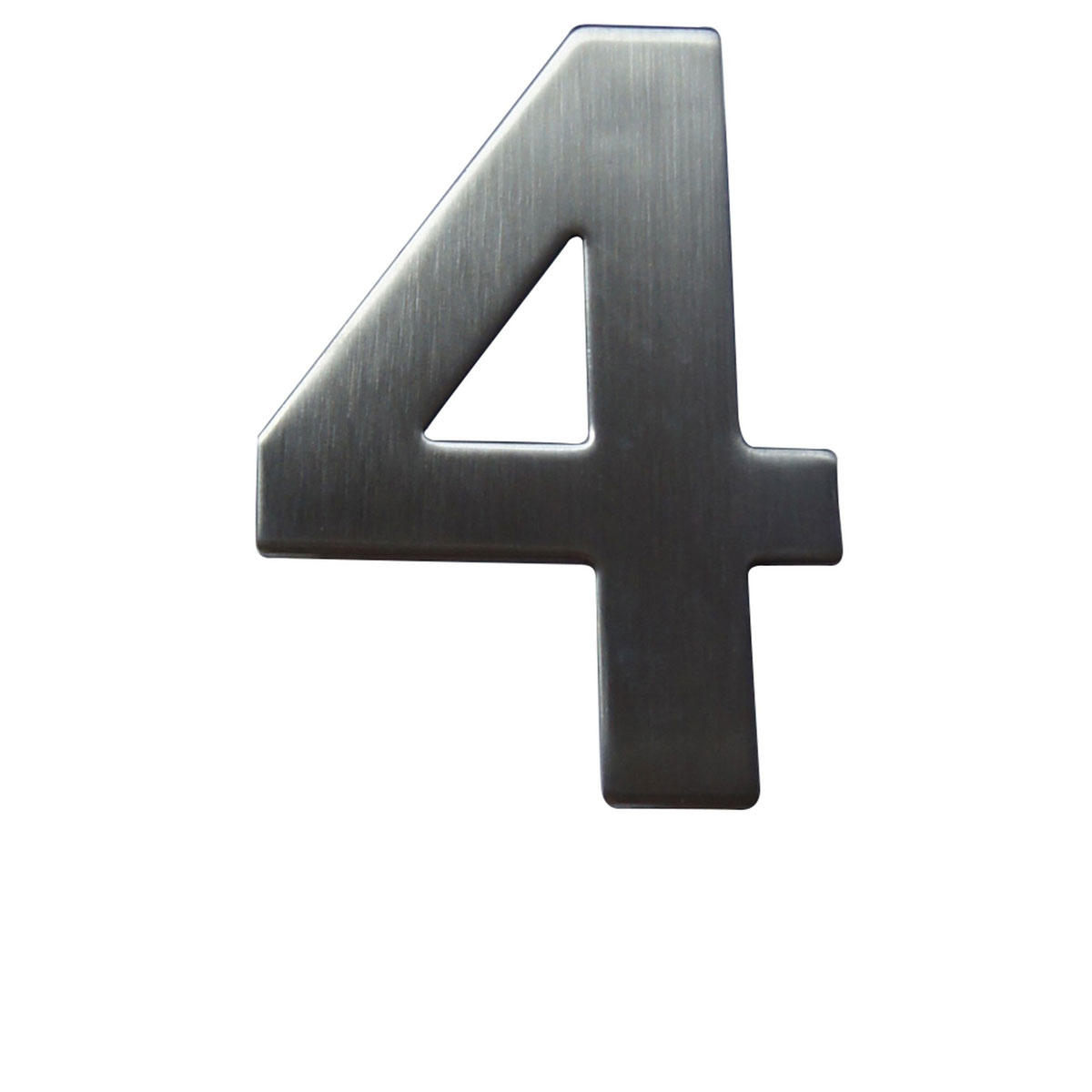 Alpertec Hausnummer 4 Edelstahl satiniert