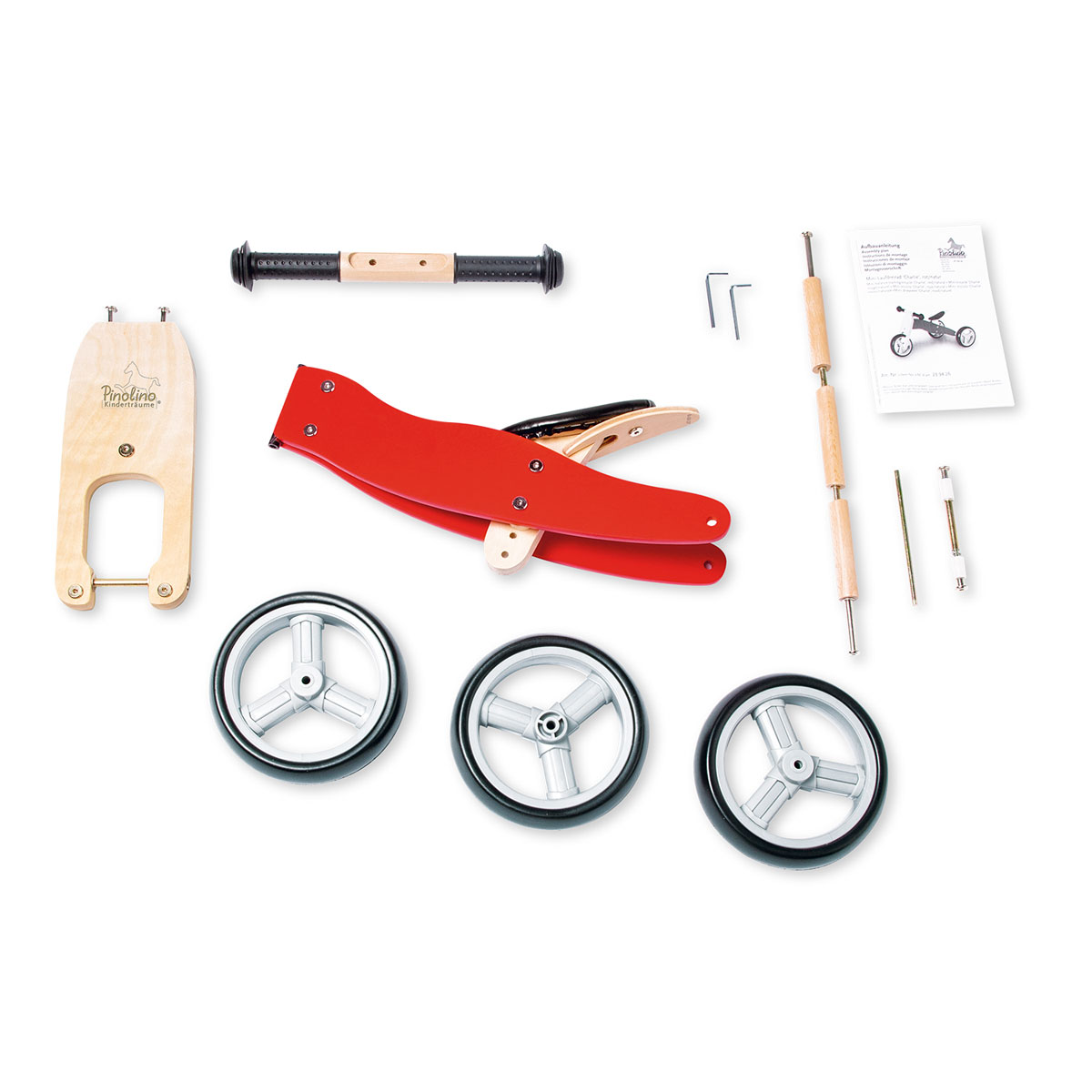 Pinolino Mini-Laufdreirad Charlie, rot/natur Bild 5