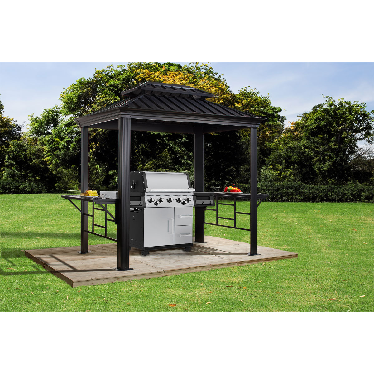 Sojag Pavillon BBQ Messina 68 179x292x262cm Anthrazit Bild 3