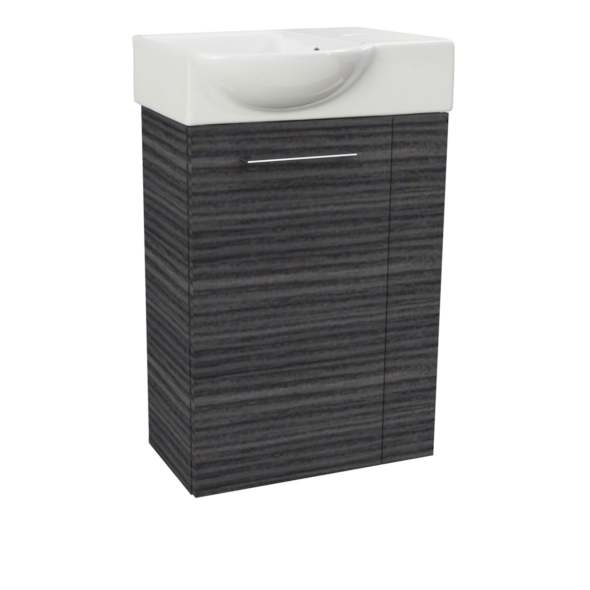 Fackelmann  Gäste-WC Waschtischunterschrank links SBC 440 x 600 x 243 mm DarkOak Bild 2