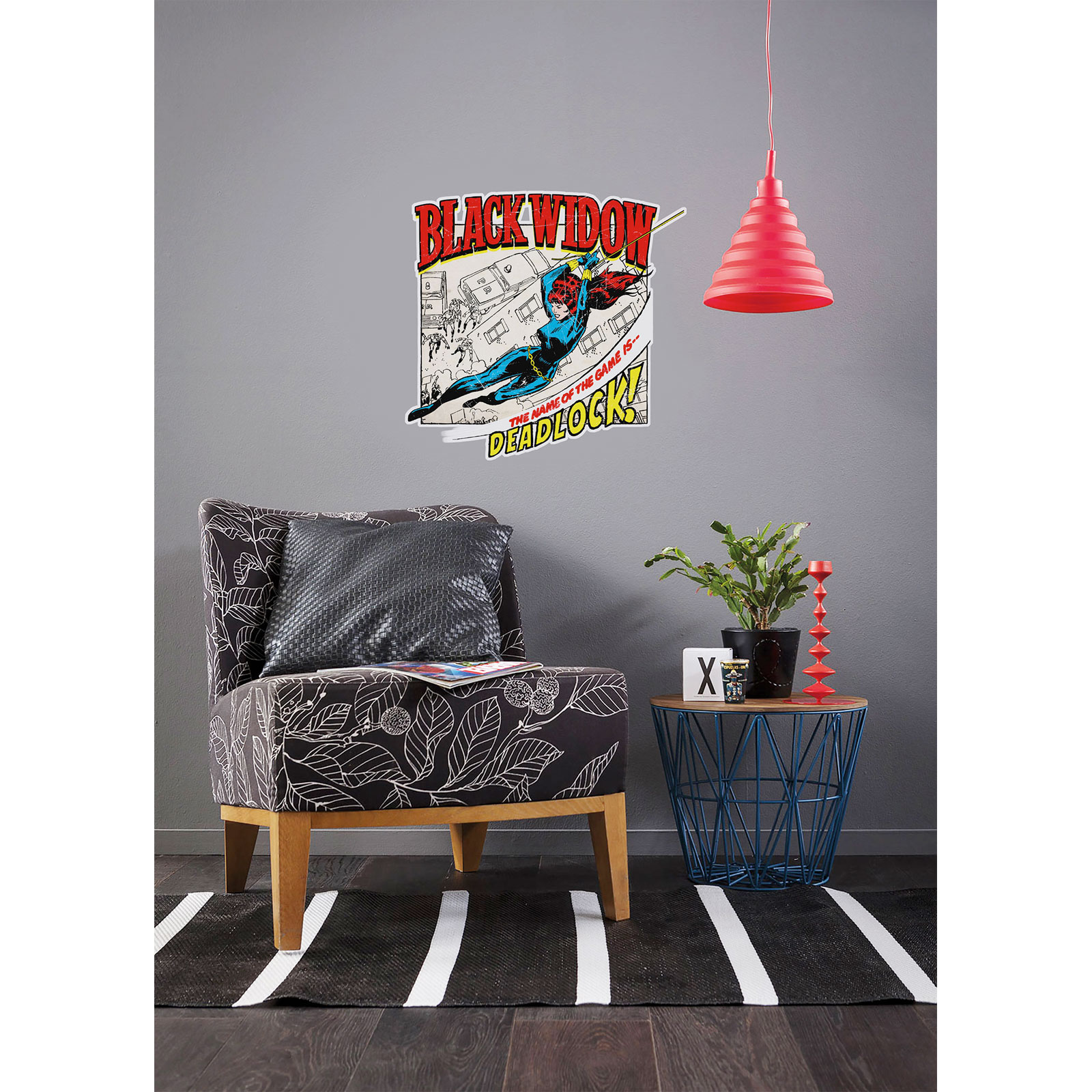 Komar  Wandtattoo Black Widow Comic Classic 50x70 cm