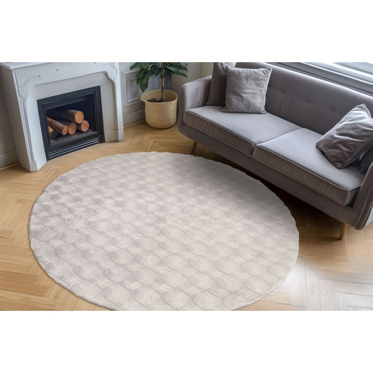 Royal Glow 825 Grau 120cm x 120cm Bild 4