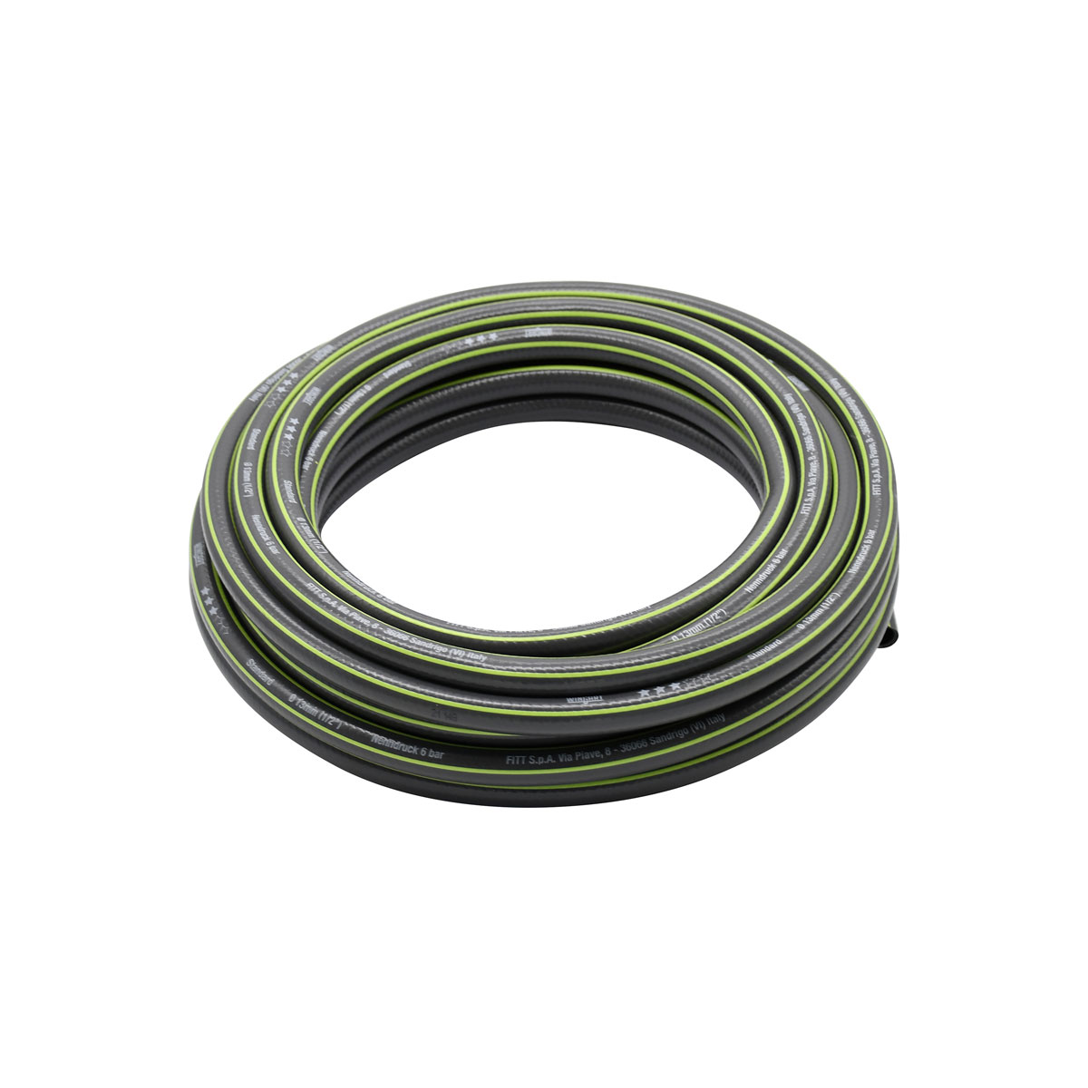 Wingart  Gartenschlauch Standard grau mit grünen Streifen 1/2" 20 m mit Anschlüssen Bild 4