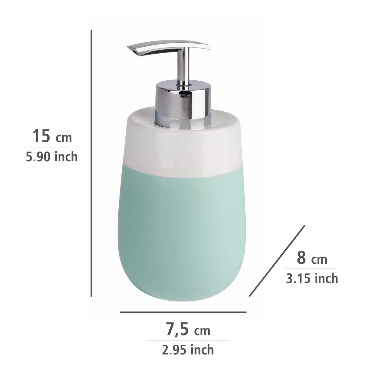 Wenko Seifenspender Malta mint/weiß 290 ml Bild 3