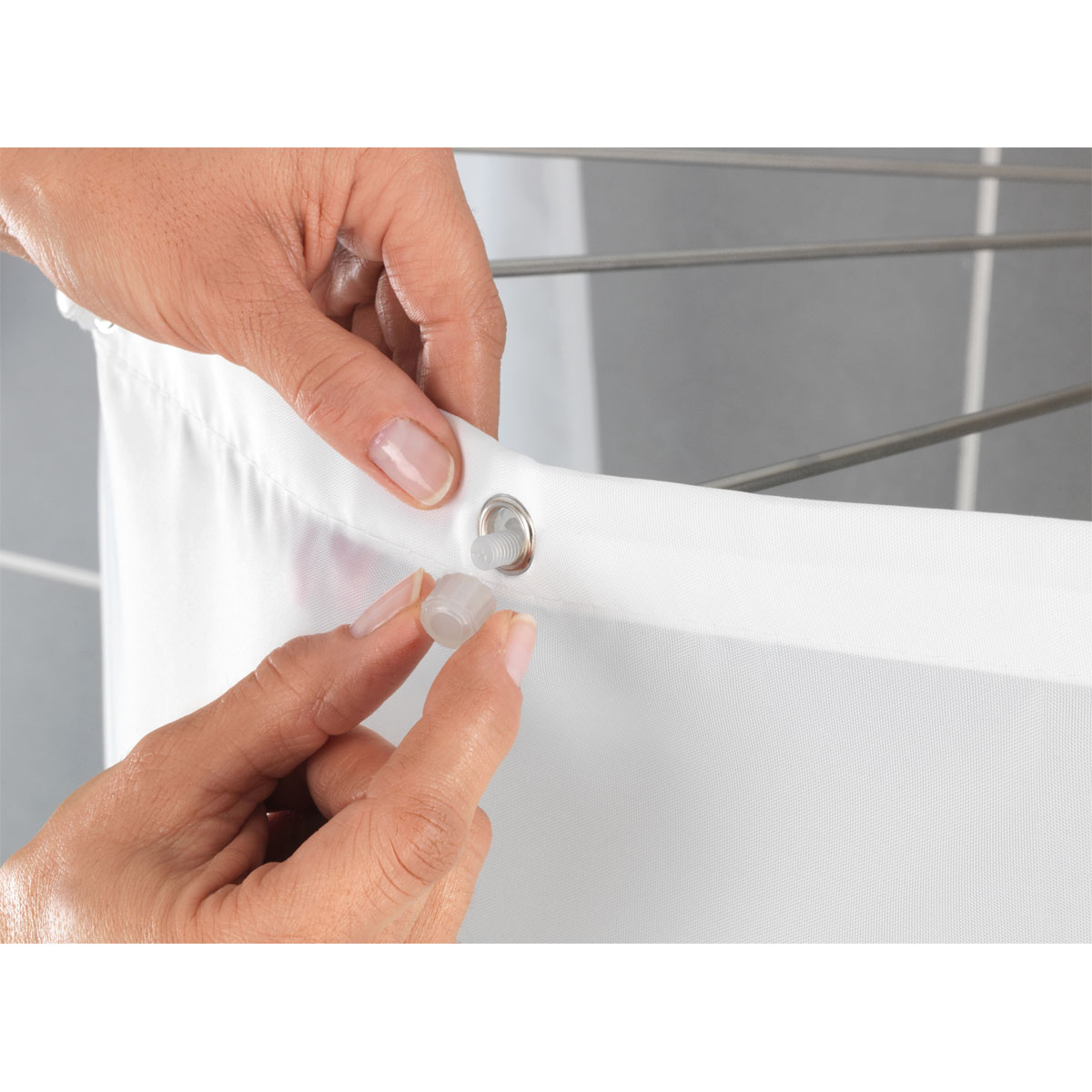 Wenko  Duschschirm mit 12 Armen Edelstahl Bild 5