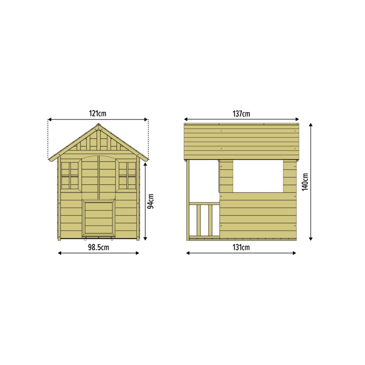Zwerkules Spielhaus Villa 137x121x140 cm Bild 7