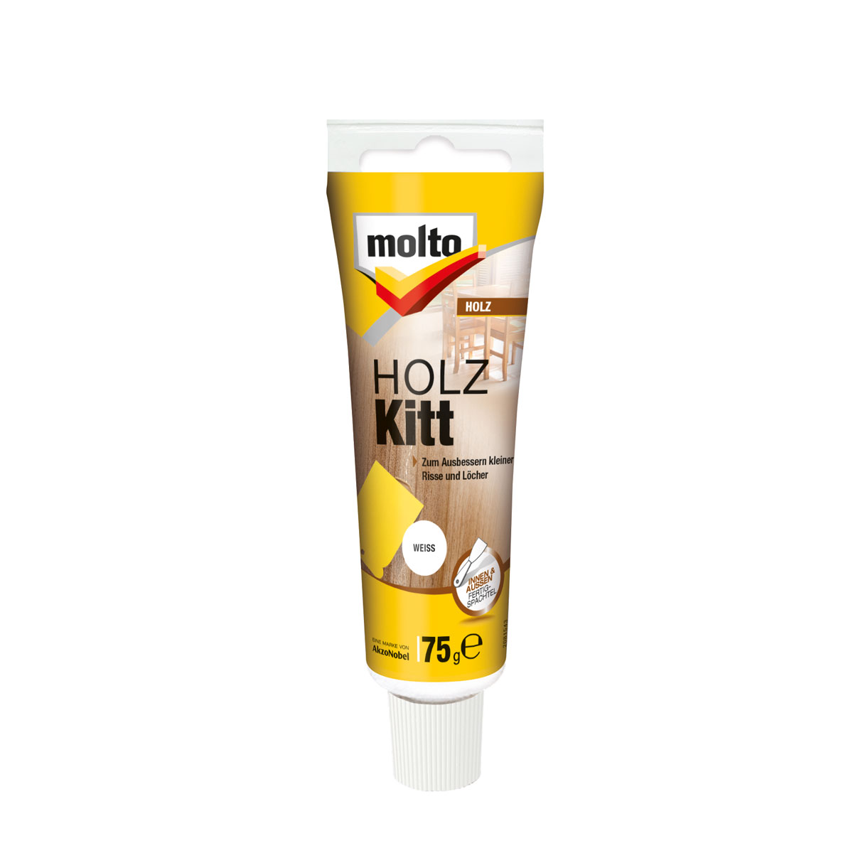 Molto Holz-Kitt weiß 0,075 L