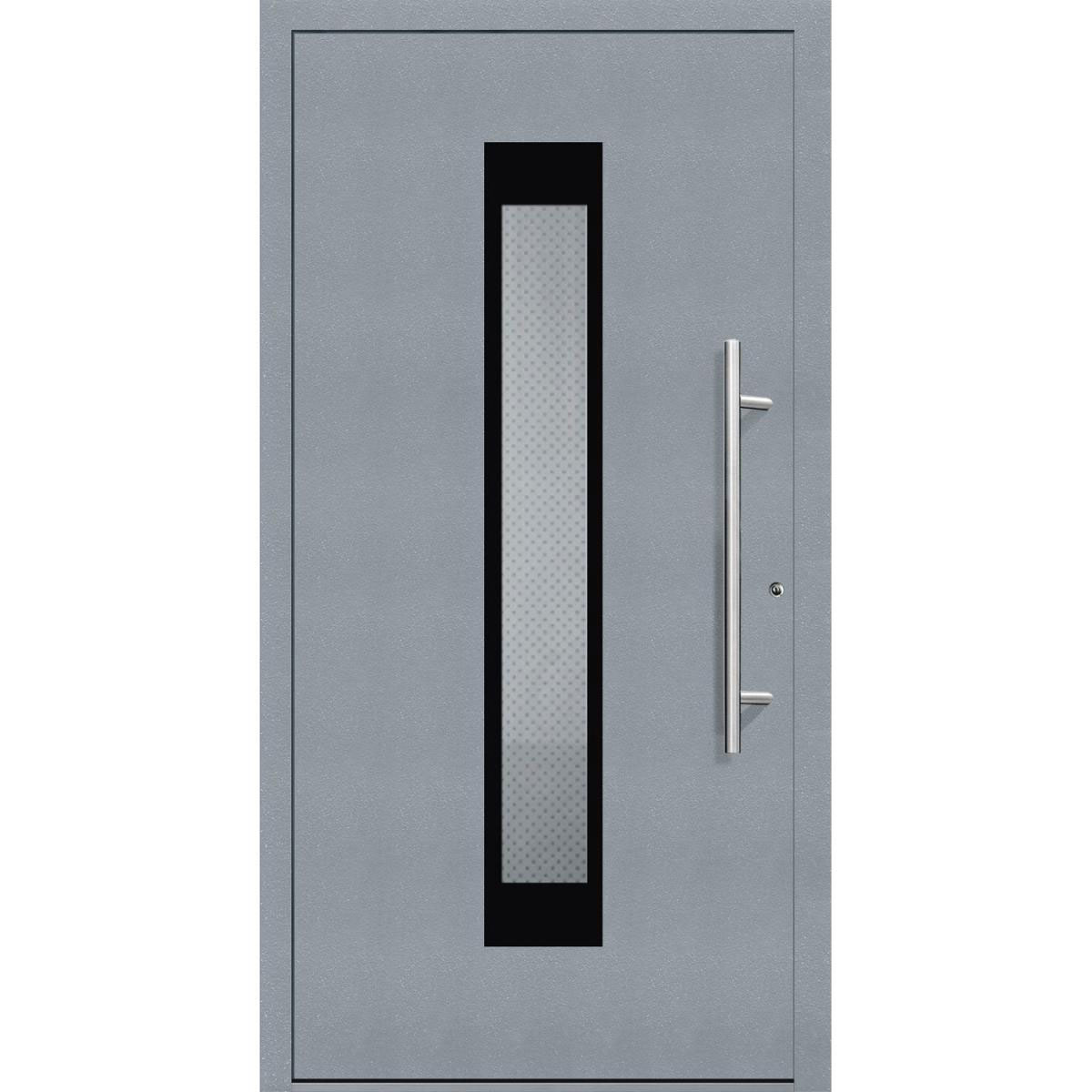 Aluminium Sicherheits-Haustür Salerno Exklusiv 75 mm grau 110 x 210 cm Anschlag rechts inkl Griffset Bild 1