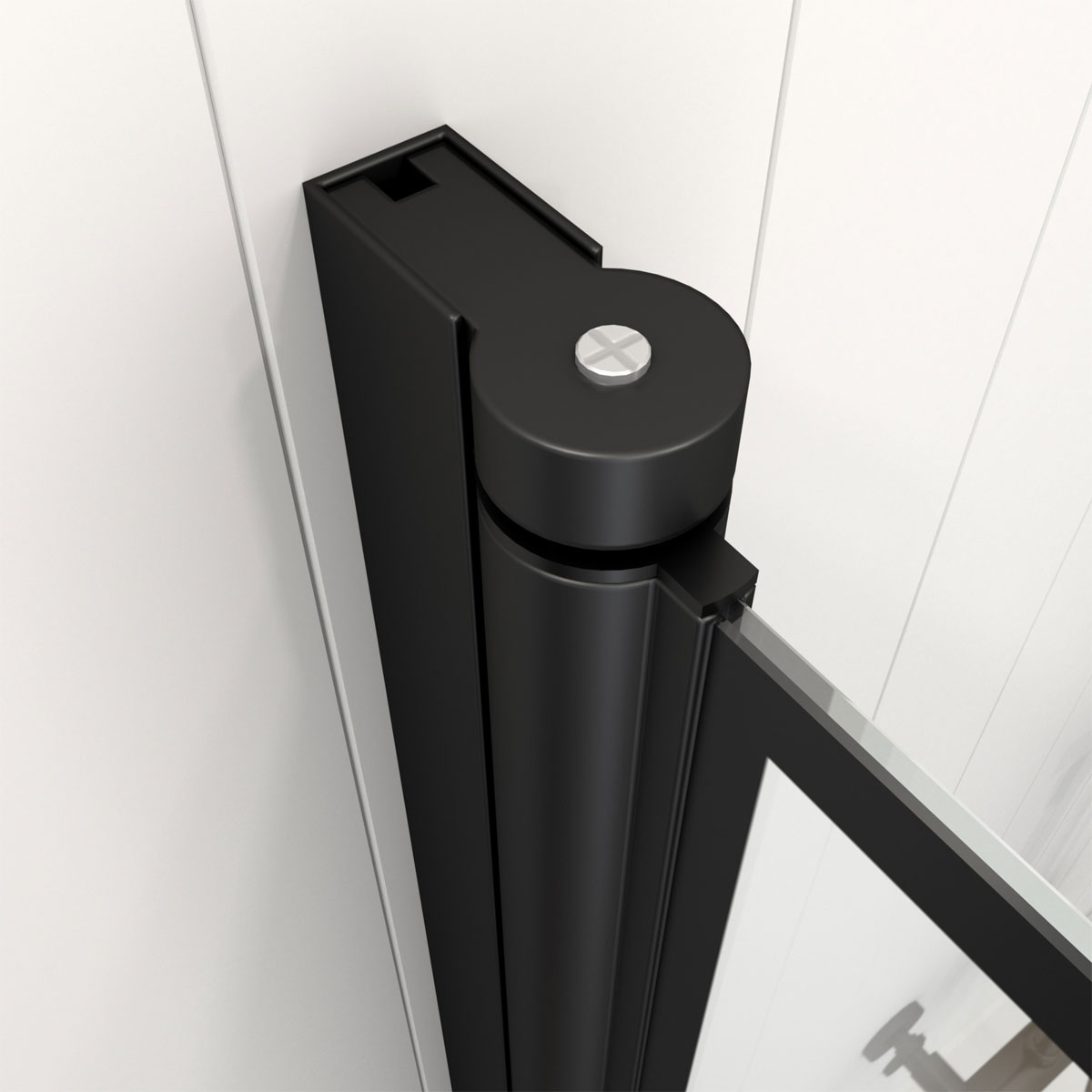 Aurlane Badewannenfaltwand Bricks schwarz 75 x 125 cm Bild 5