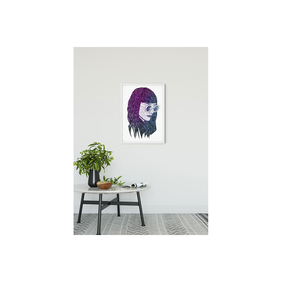 Komar  Wandbild Grid Violet 40x50 cm