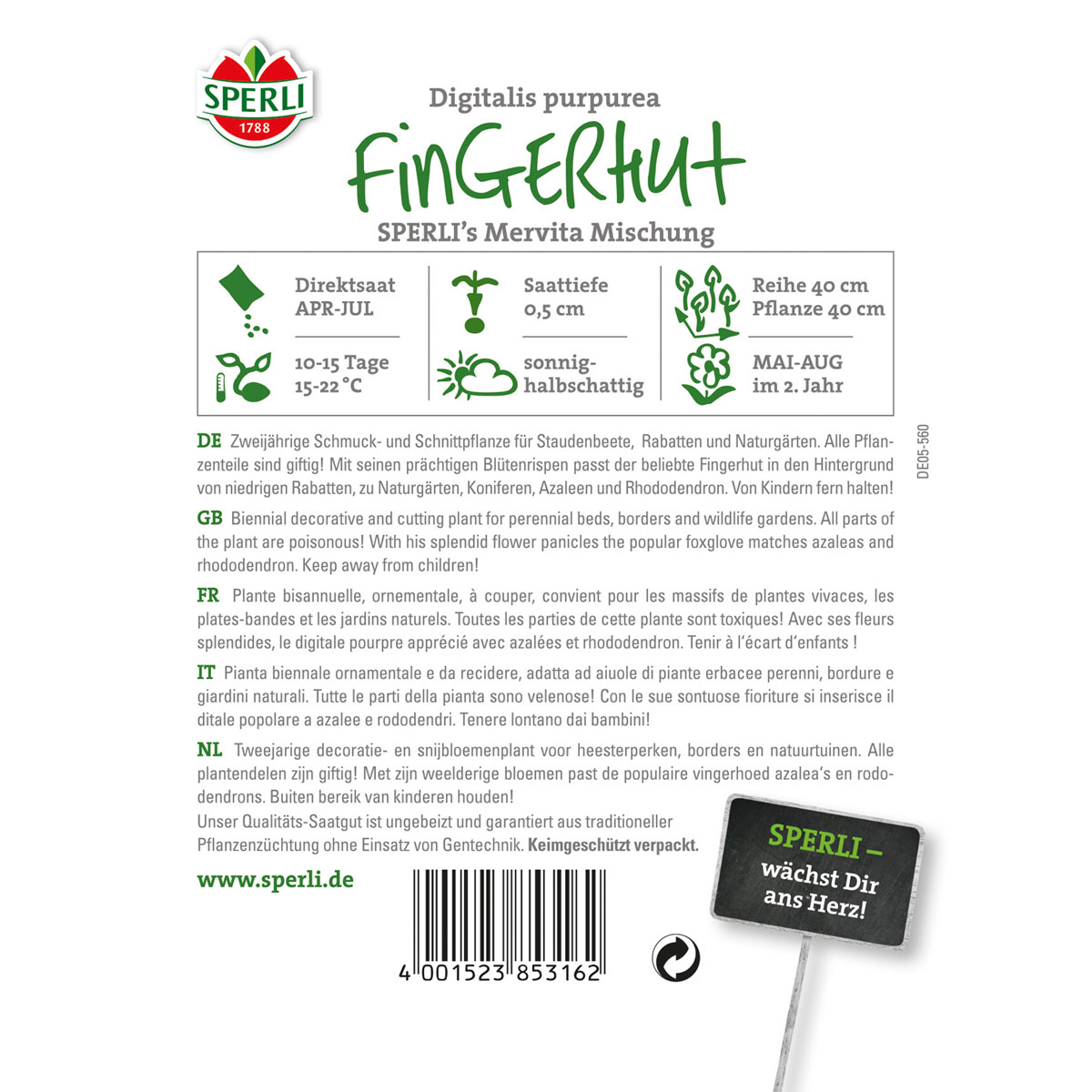 Sperli Fingerhut ngs Mervita Mischung Bild 2