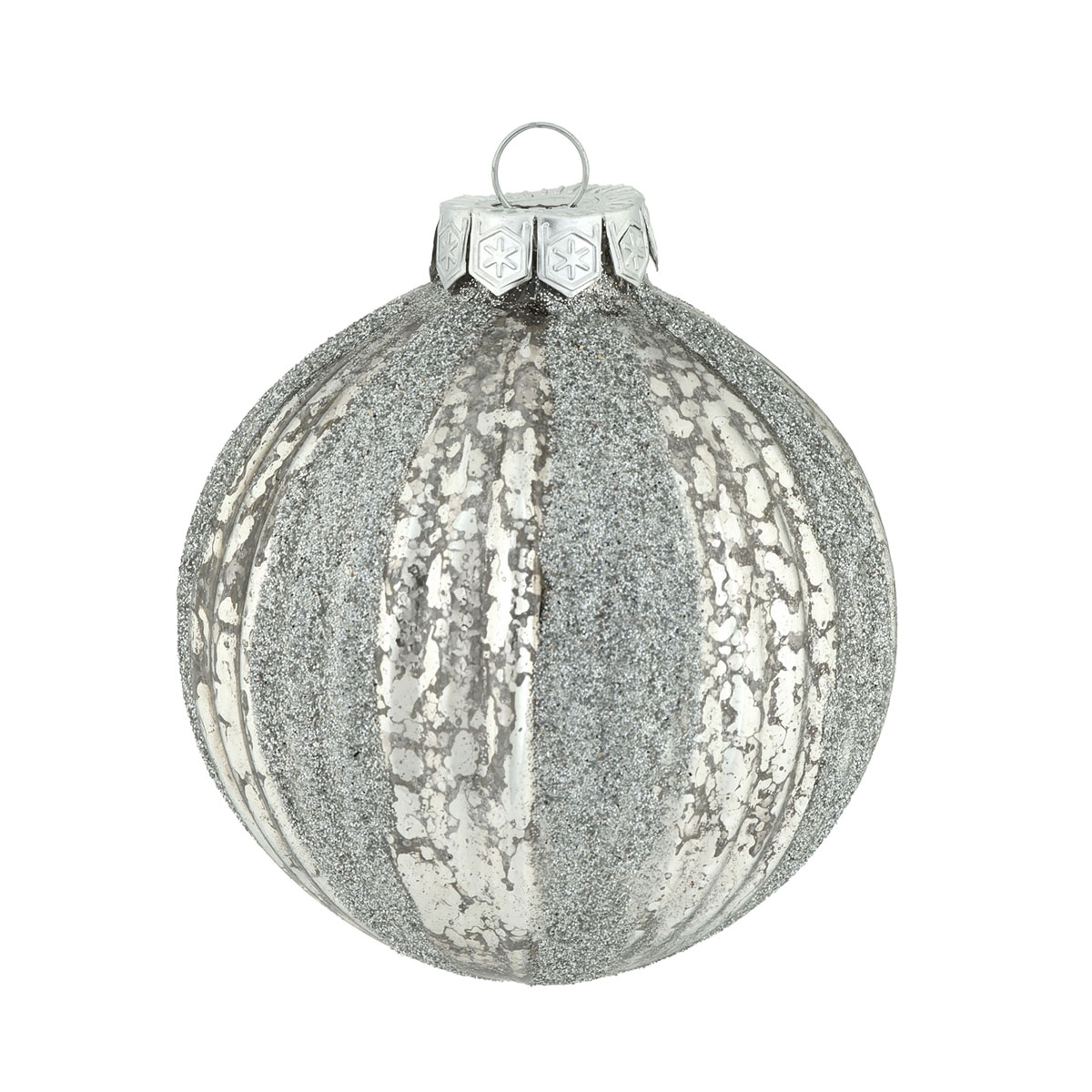 Ambientis Dekorierte Kugel silber-glänzend Bild 1