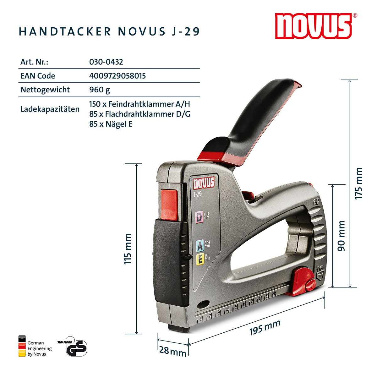 Novus Handtacker J-29 Bild 6