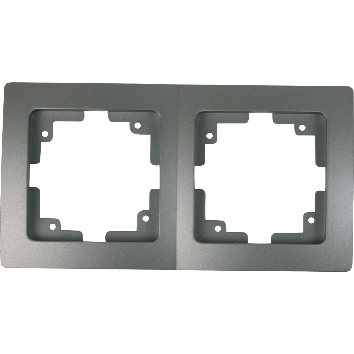 Unitec Abdeckrahmen Monaco 2-fach platin Bild 1