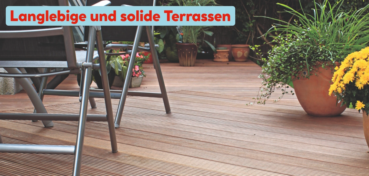 Terrasse aus modernem Holz