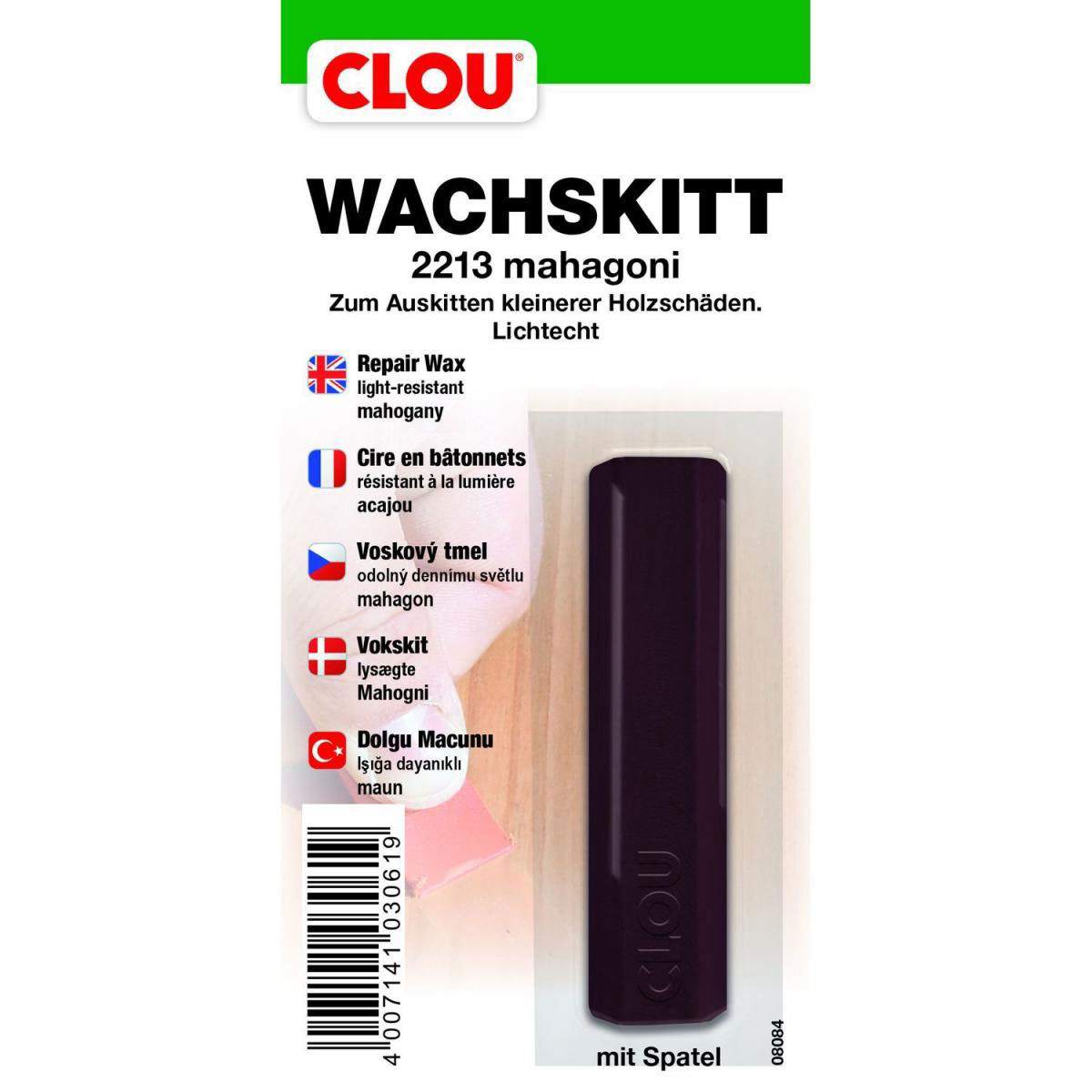 Clou Wachskitt Mahagoni