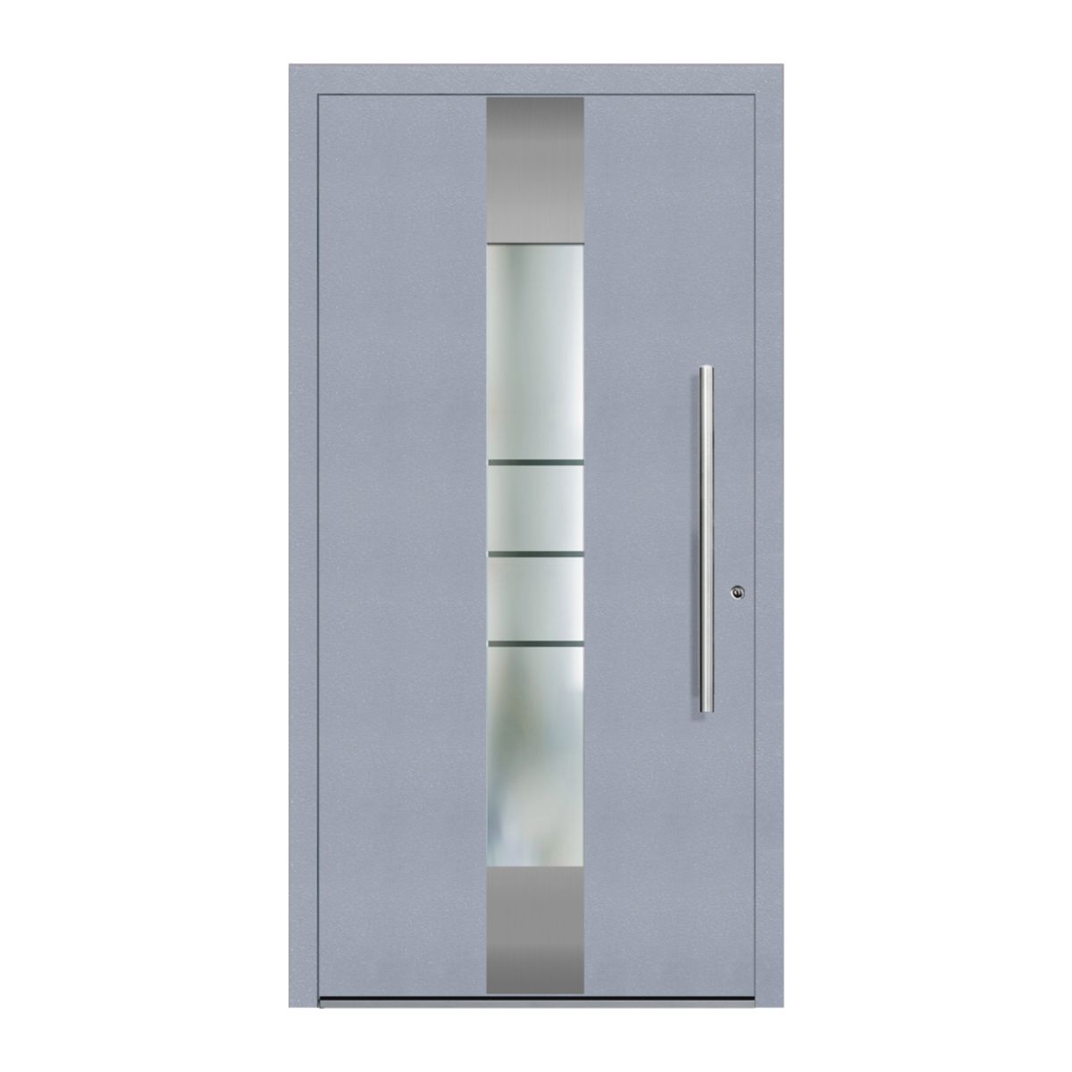 Schüco Aluminium Haustür 600 Catania Excellent 1100 x 2100 mm RAL9016/7040 DR