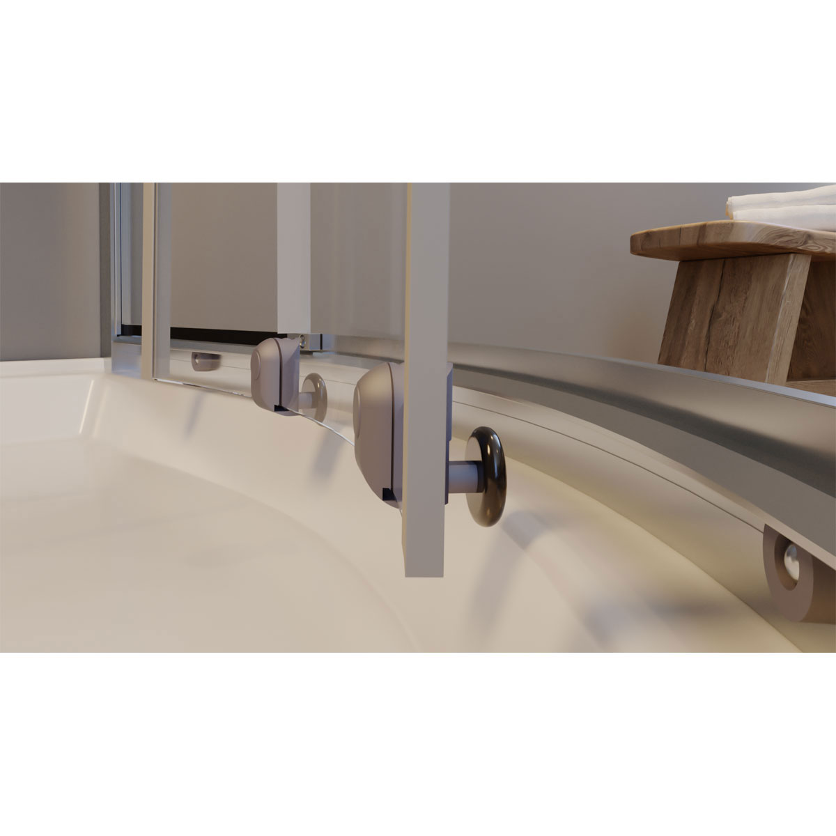 Aurlane Komplettdusche Silverline rund 90 x 200 x 90 cm Bild 9