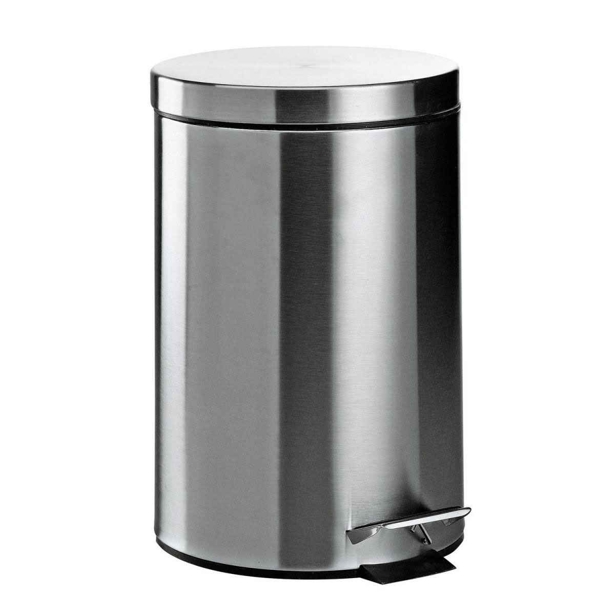 Treteimer 12 L 25 x 38 cm Edelstahl matt oder glänzend Bild 1