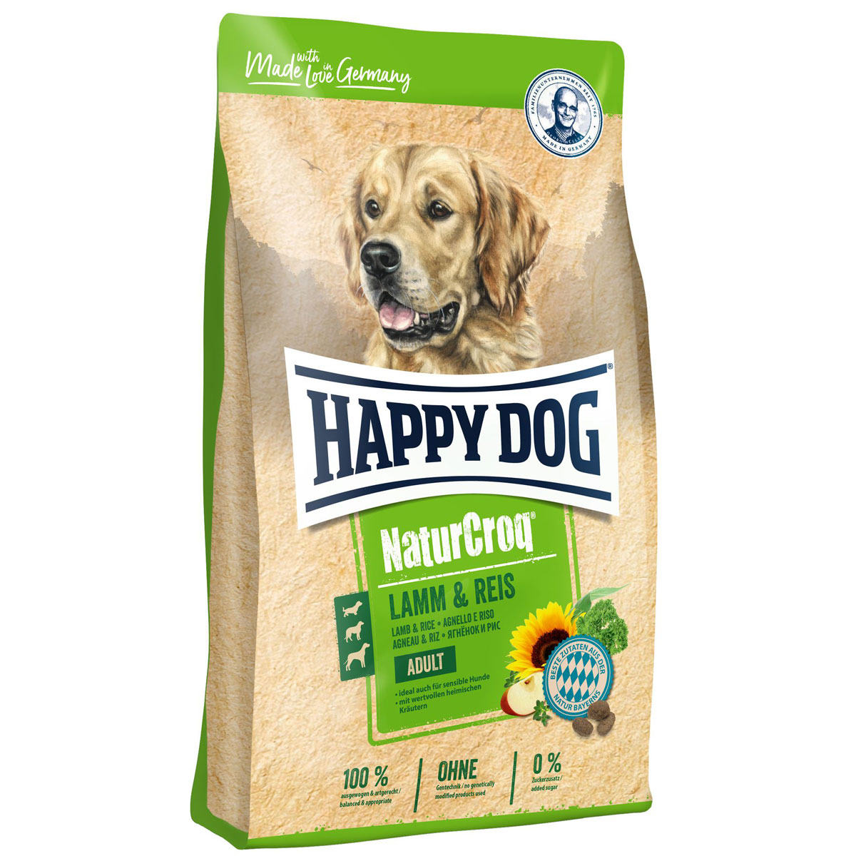 Happy Dog  Trockenfutter NaturCroq Lamm und Reis 15 kg