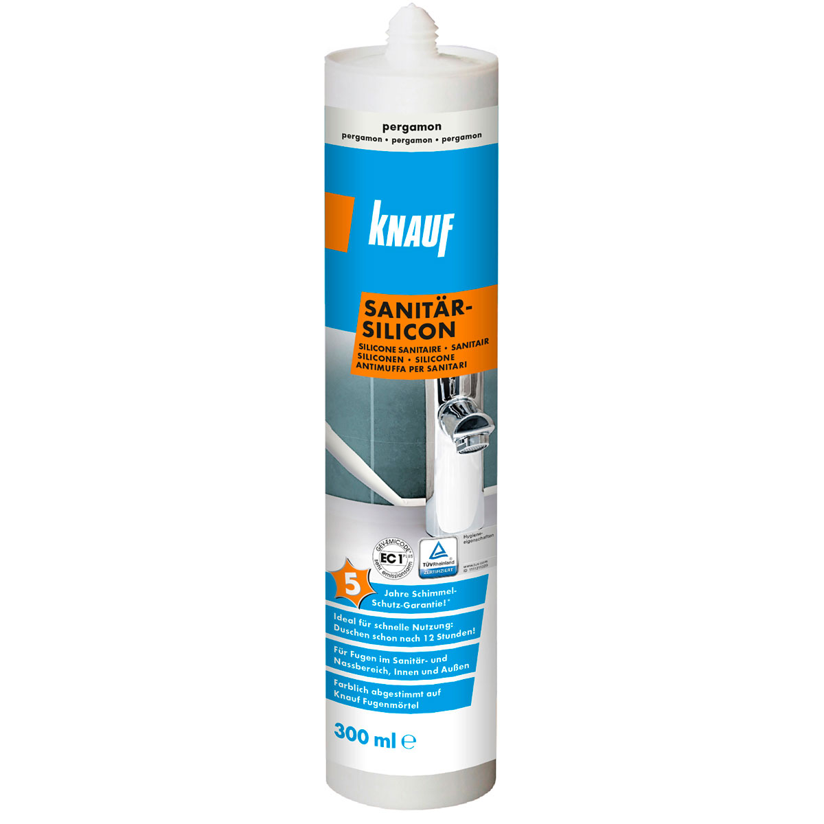 Knauf Sanitär-Silicon pergamon 300 ml