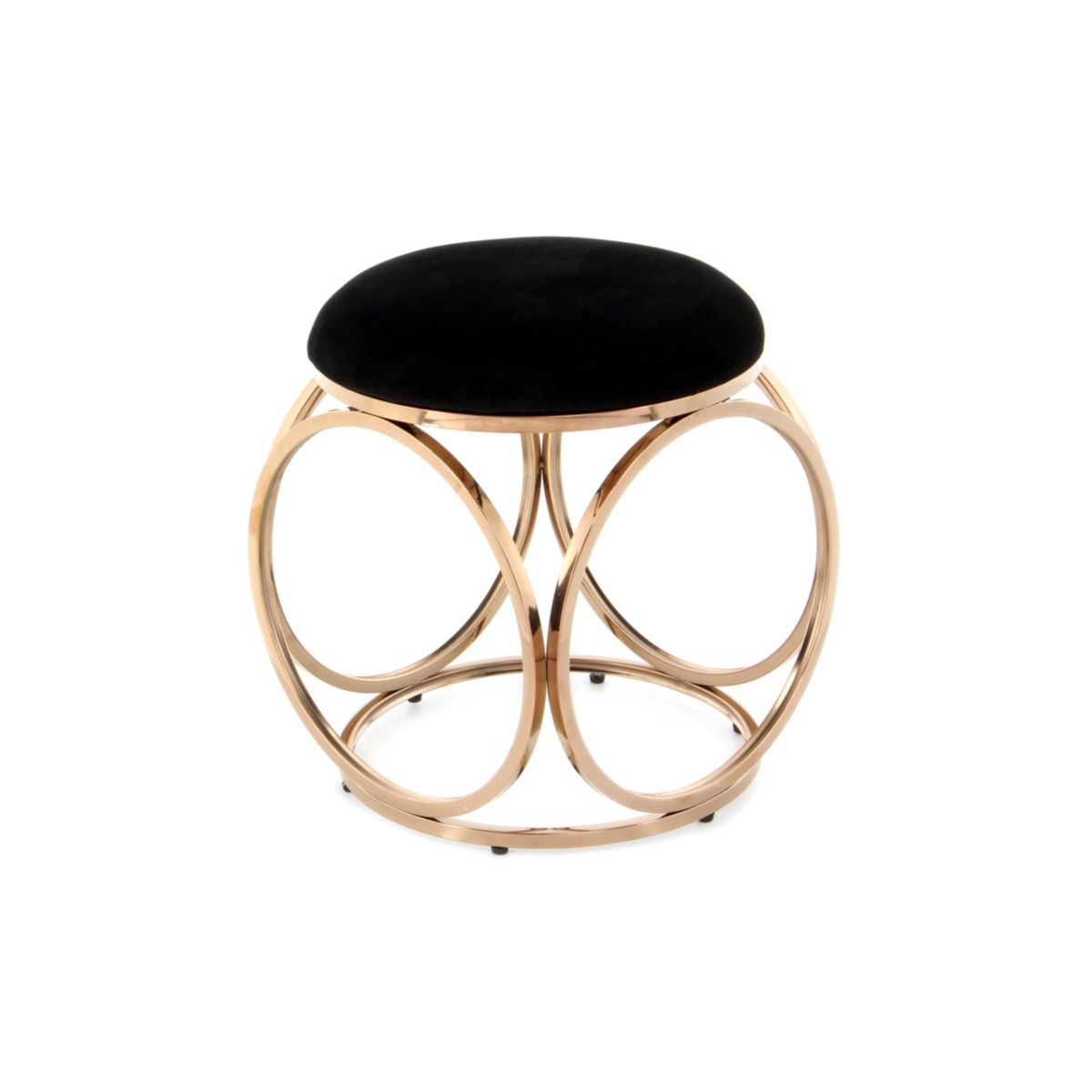 Hocker Whitney 325 schwarz rosegold