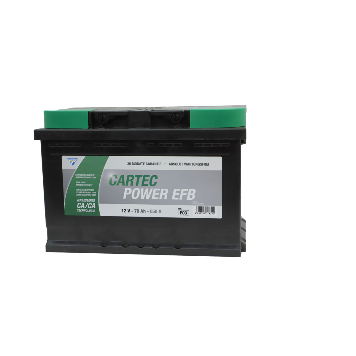 Starterbatterie POWER EFB 70 AH / 650 A