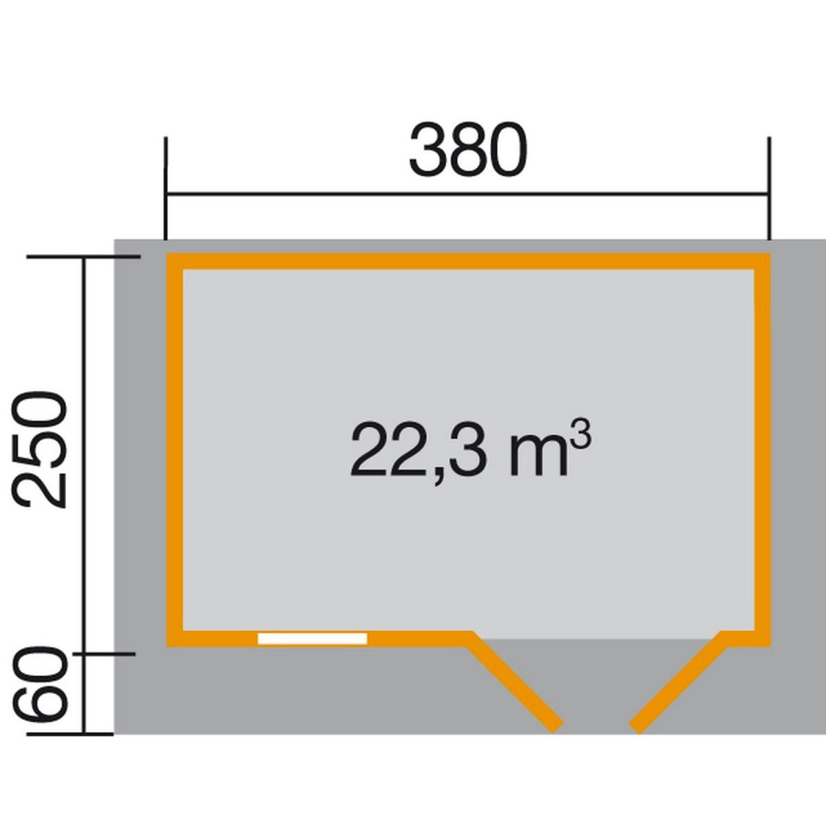 Weka Gartenhaus 111 Größe 1 460 x 320 x 262 cm Bild 3