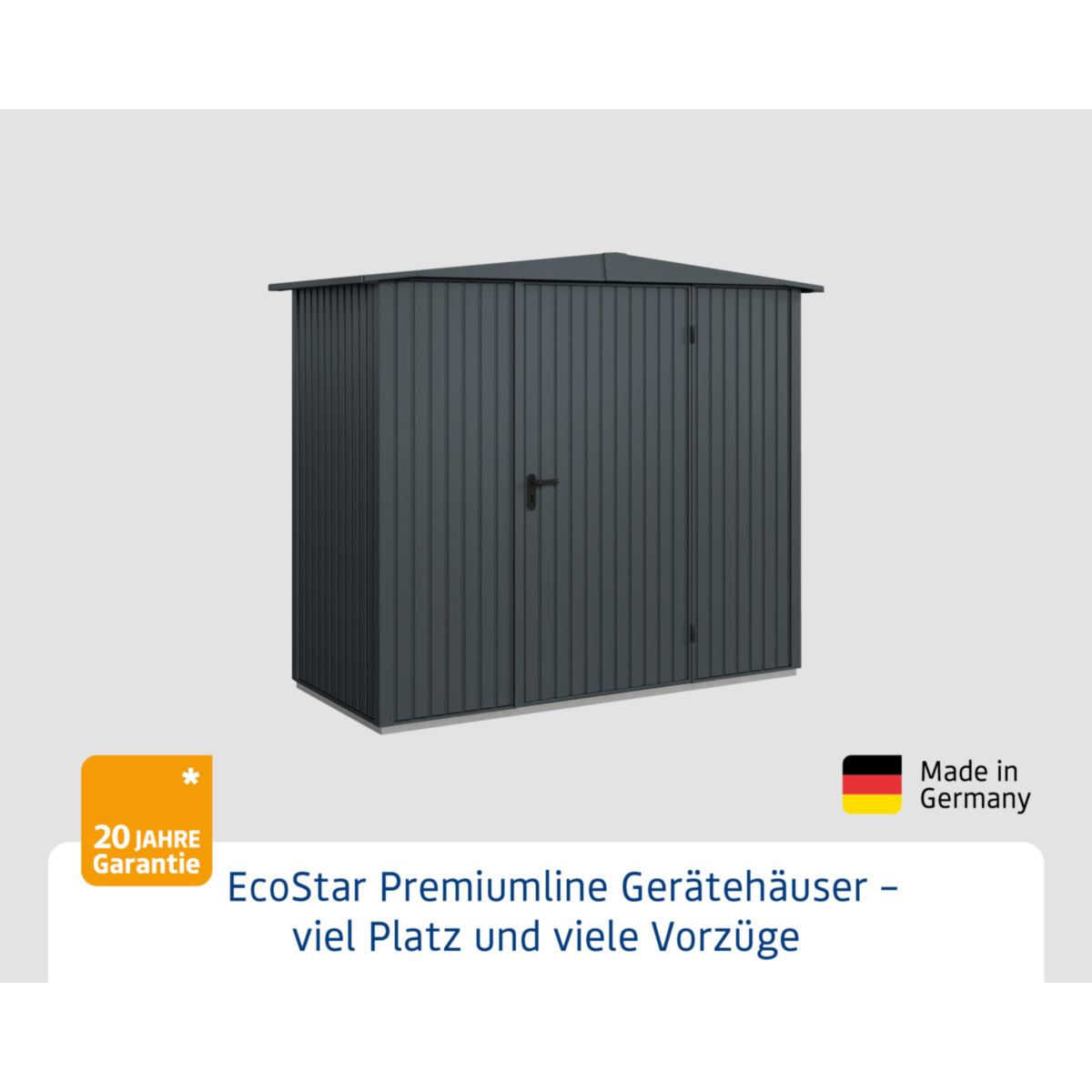 EcoStar  Gerätehaus Trend-STyp 1RAL7016 1 flg Bild 3