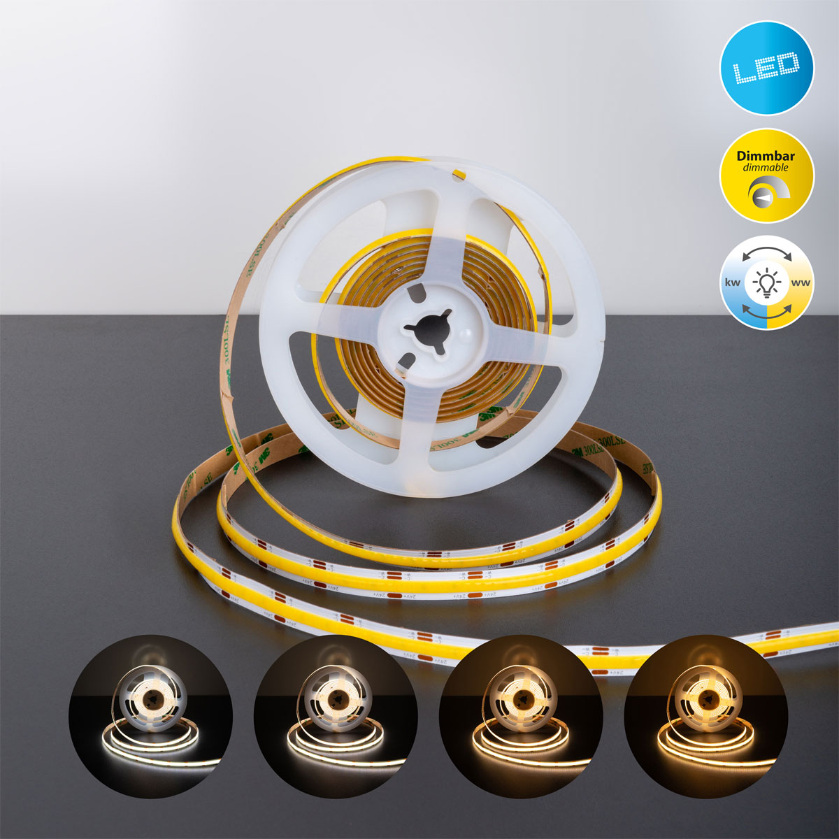 LED Stripe Manty KS weiss LxBxH:LxBxH 300x0,8x0,2cm dimmbar Bild 2