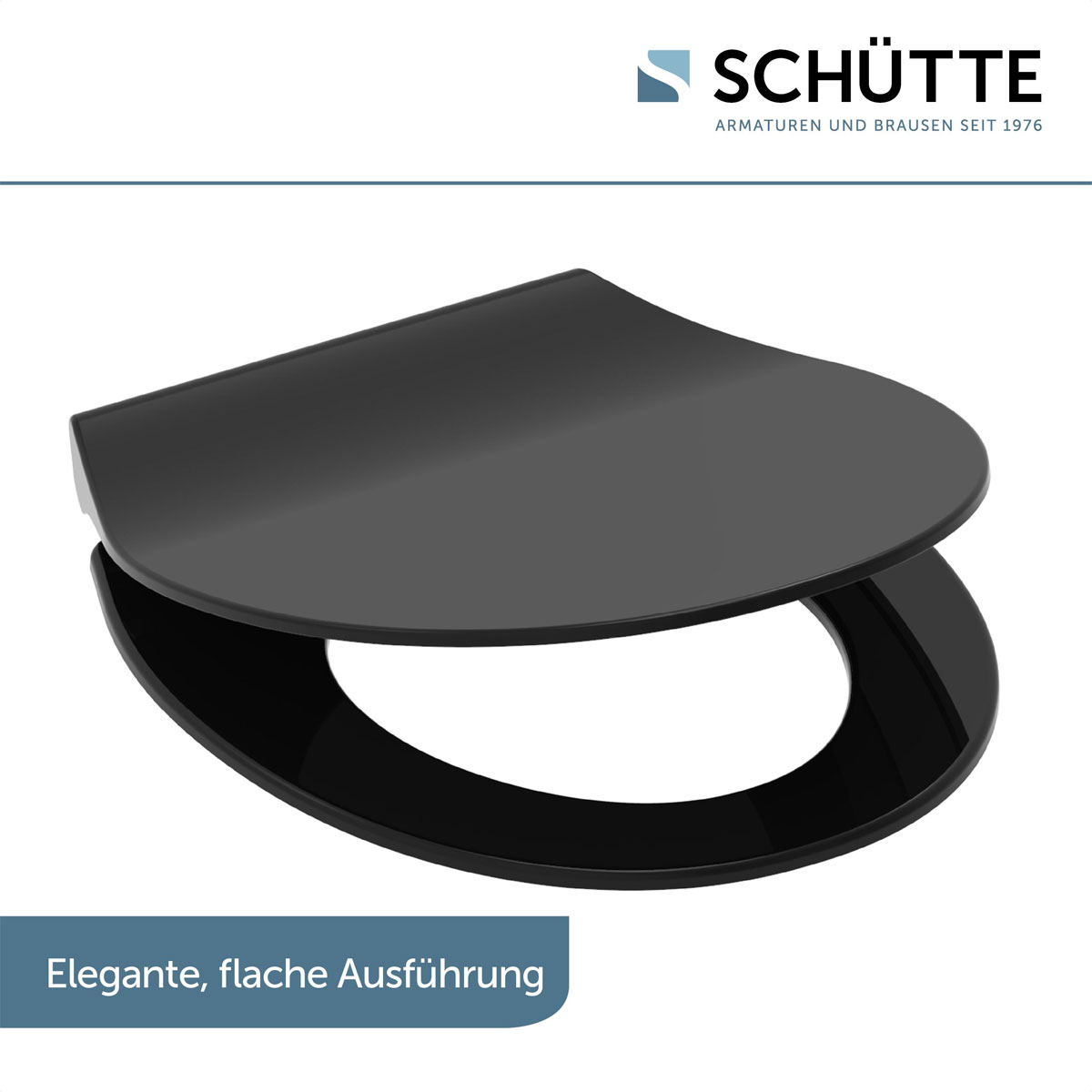 Schütte Duroplast WC-Sitz SLIM BLACK mit Absenkautomatik und Schnellverschluss Bild 2