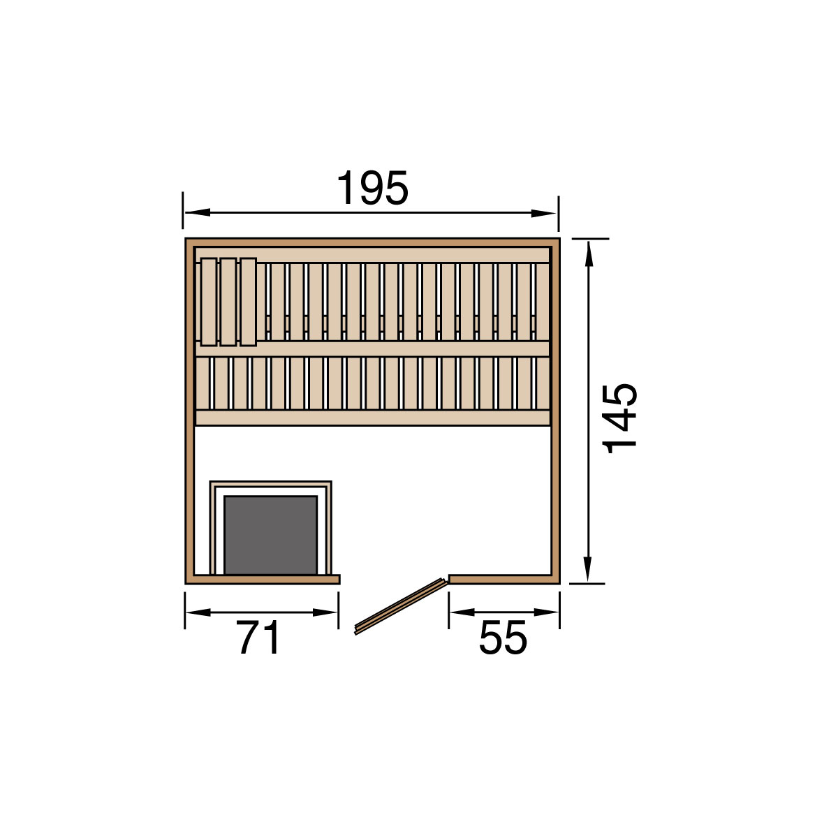 Weka  Premium Massivholz-Elementsauna Kemi Eck Größe 3 Sparset 7,5 kW Bio S Bild 3
