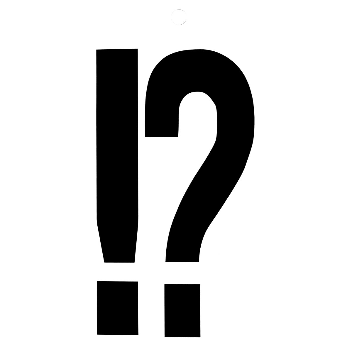 Metafranc Klebesymbol Satzzeichen Folie schwarz