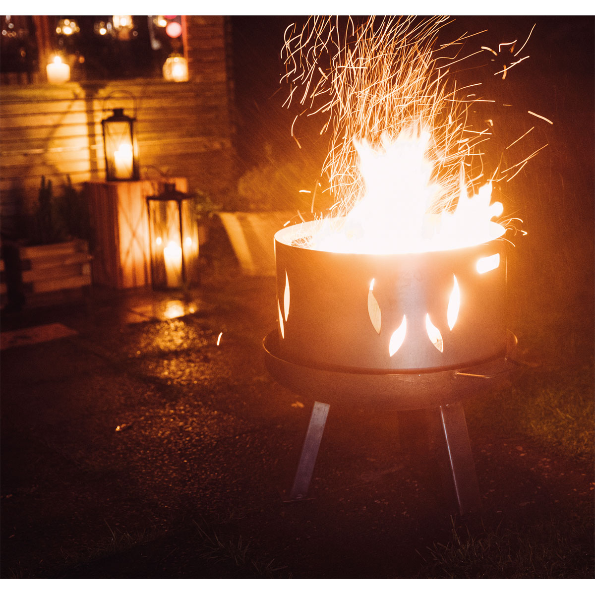 Siena Garden Feuerschalenaufsatz zu Feuerschale XXL Durchmesser 53 x 55 cm silber/anthrazit Bild 3