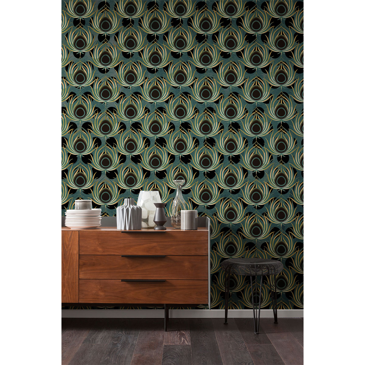 Komar  Vlies Fototapete Paon Vert 200x280 cm