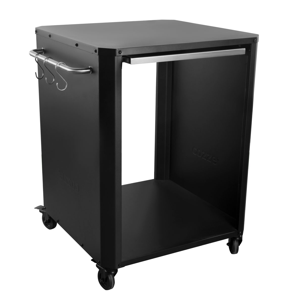 COZZE OutdoorTisch 60 x 60 x 83,5 cm Ausziehtisch in Edelstahl und 4 Räder Bild 4