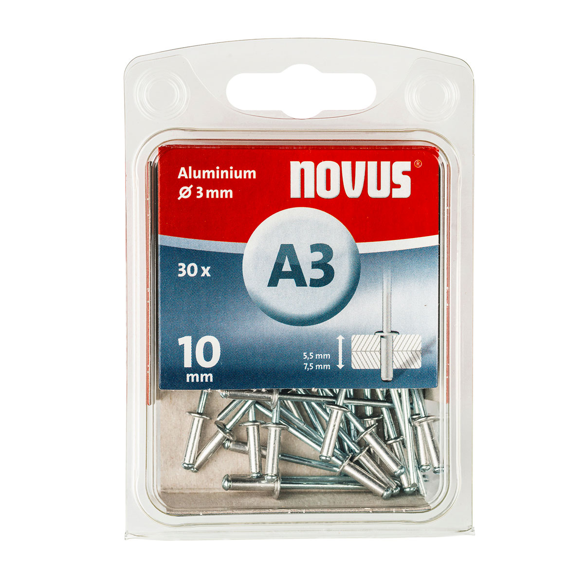 Novus Alu Blindnieten A 3 x 10