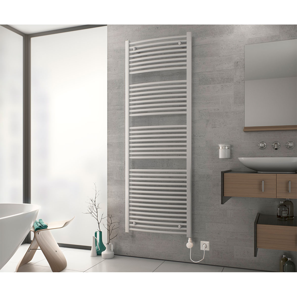 Ximax  Elektrischer Handtuchwärmer Top 1172 x 595 mm 600 Watt Typ 5 Weiß