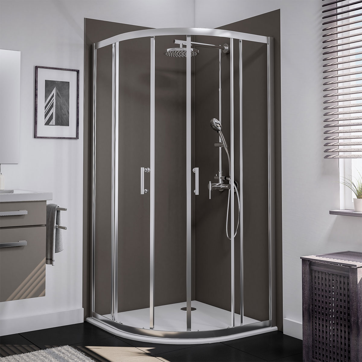 Schulte Runddusche Sunny 90 x 90 cm chromoptik