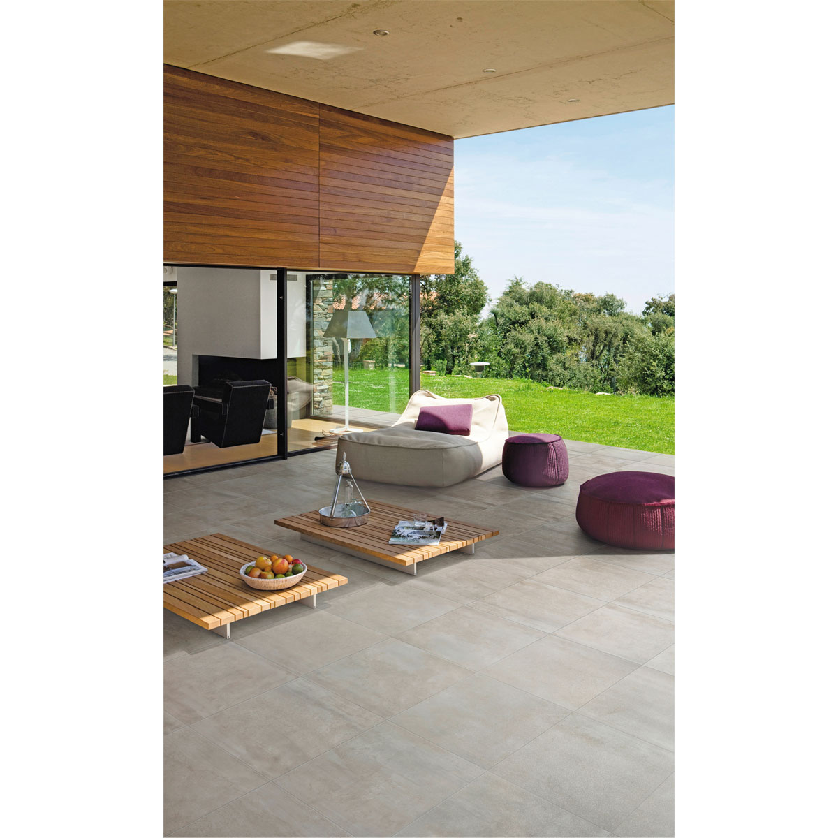 Terrassenplatte Nimbus Beige 90 x 90 x 2 cm Bild 3
