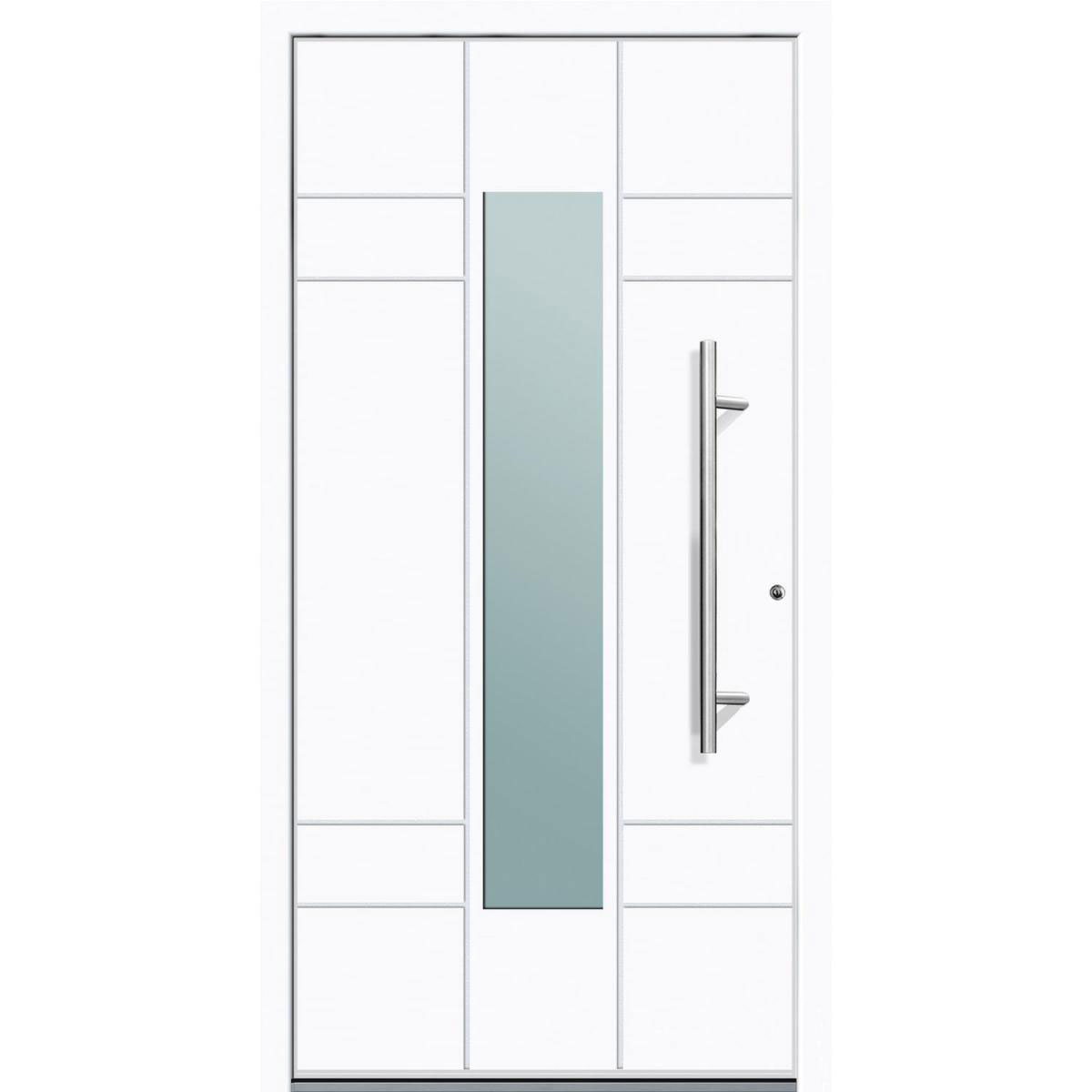 Aluminium Sicherheits-Haustür Como Superior weiß 100 x 210 x 6 cm rechts Bild 1