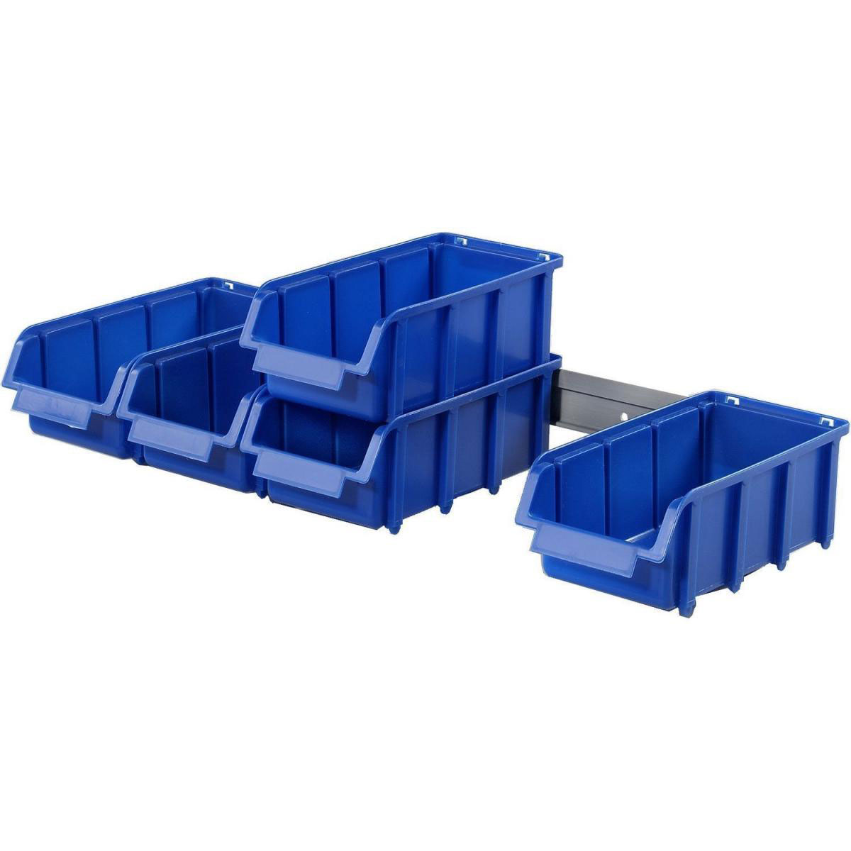 Tood Sichtlagerkasten-Set Visus 2 L 50 x 21 x 7,5 cm blau 6-teilig