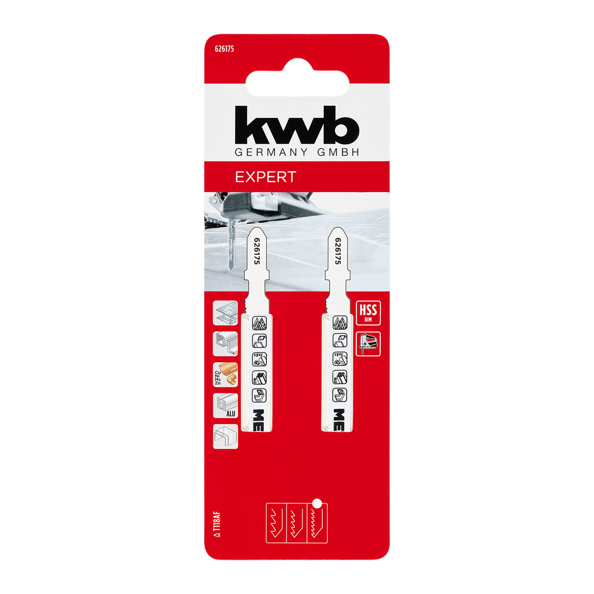 kwb HSS-BiM-Stichsägeblätter mit T-Schaft für Metall fein, 2-tlg. 97 mm Bild 2