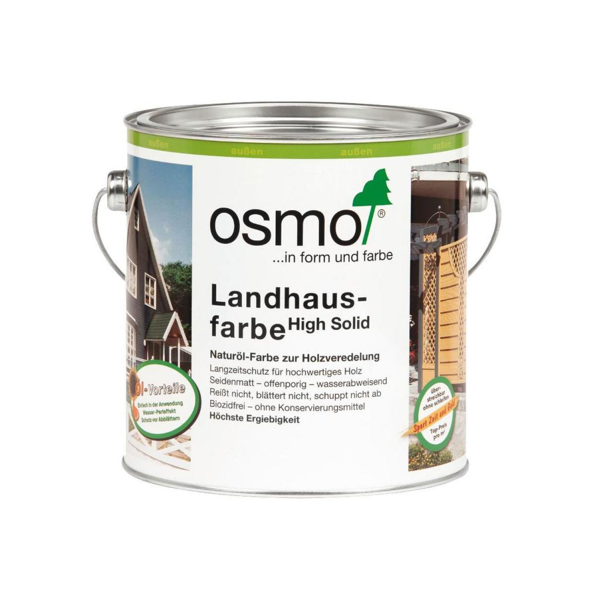 Osmo Landhausfarbe Tannengrün 2,5 L Bild 2
