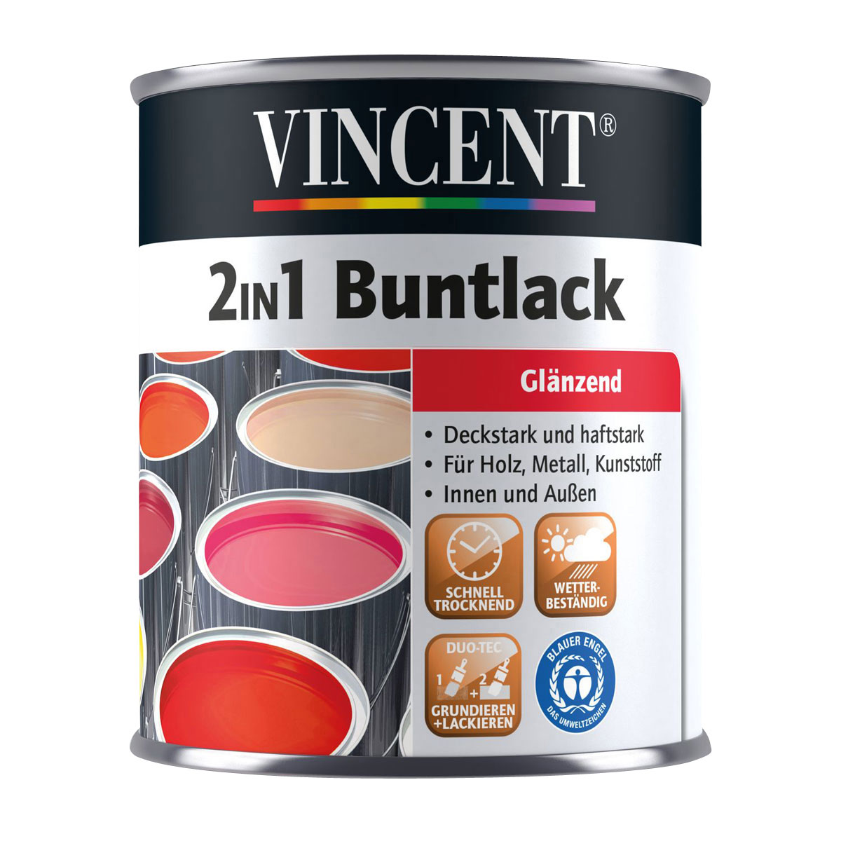 Vincent 2in1 Buntlack Laubgrün glänzend 375 ml