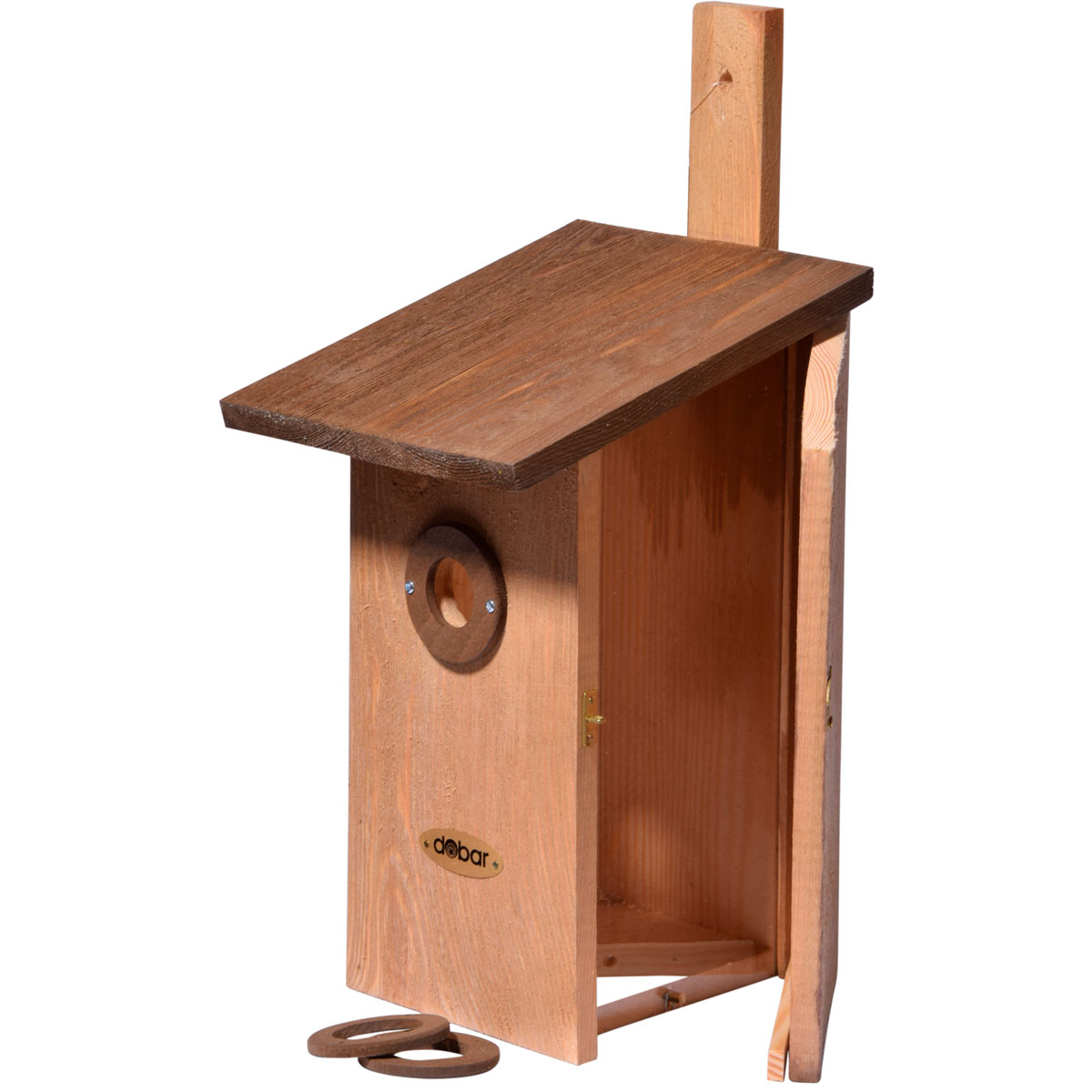 dobar Beobachtungs-Vogelnistkasten Einblick 17 x 23 x 39 cm drei Lochgrößen Braun