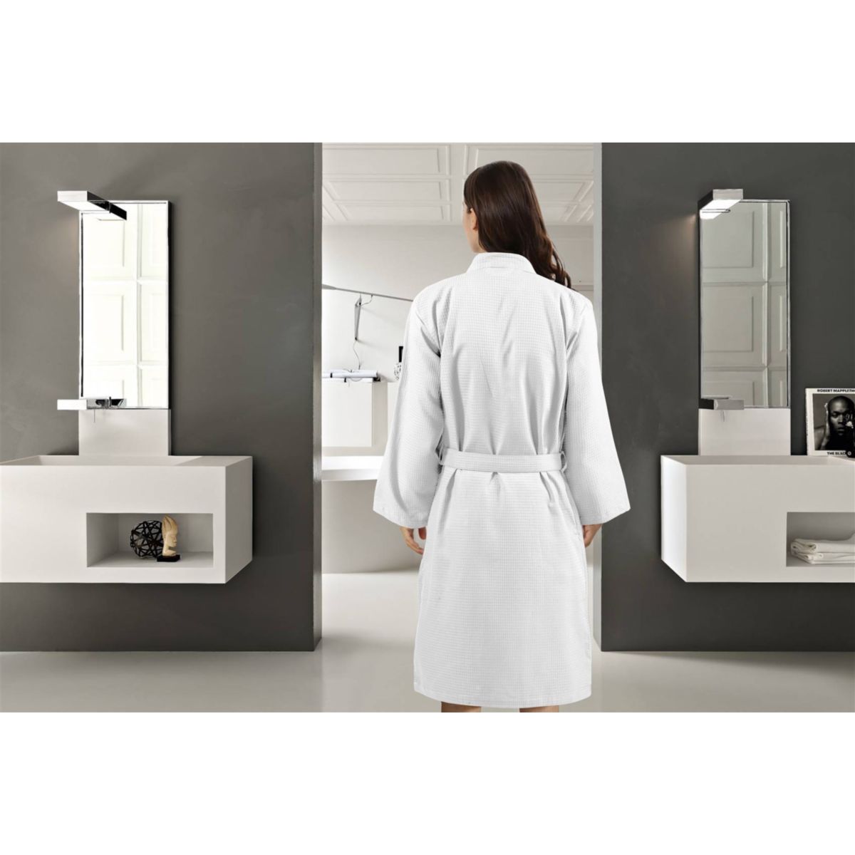 Bademantel Carla 125 Weiß XL Bild 5