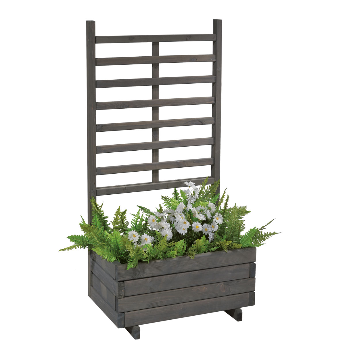 blumenkasten de Beton Blumenkasten grau, länglich