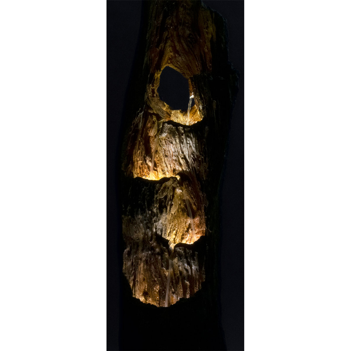 dobar XL Design-Gartenbrunnen 30 x 124,5 x 34 cm braun Bild 2